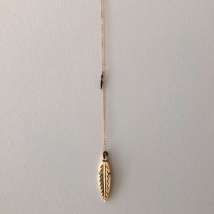 Long necklace with 2 feathers